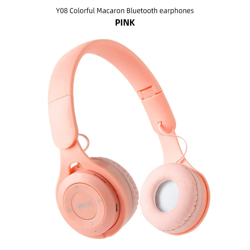 Kids Headphones Wireless Bluetooth Earphones Stereo Foldable Helmets Gaming Headsets Over-ear Headphones for Android ios Music