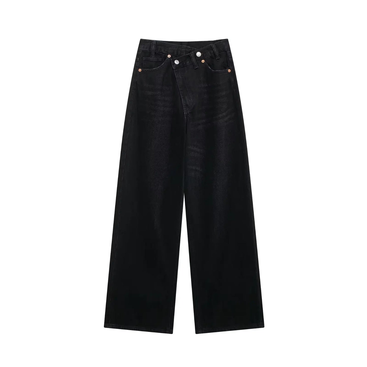 Women’s Wide Leg Jeans, High Waist Casual Denim