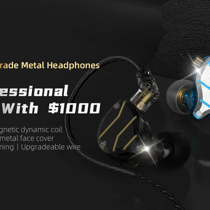 QKZ AK6 Pro Earphone Detachable Wired Headphones with Mic Noice Cancelling Headset Gamer Musician Monitor Earbuds For Xiaomi