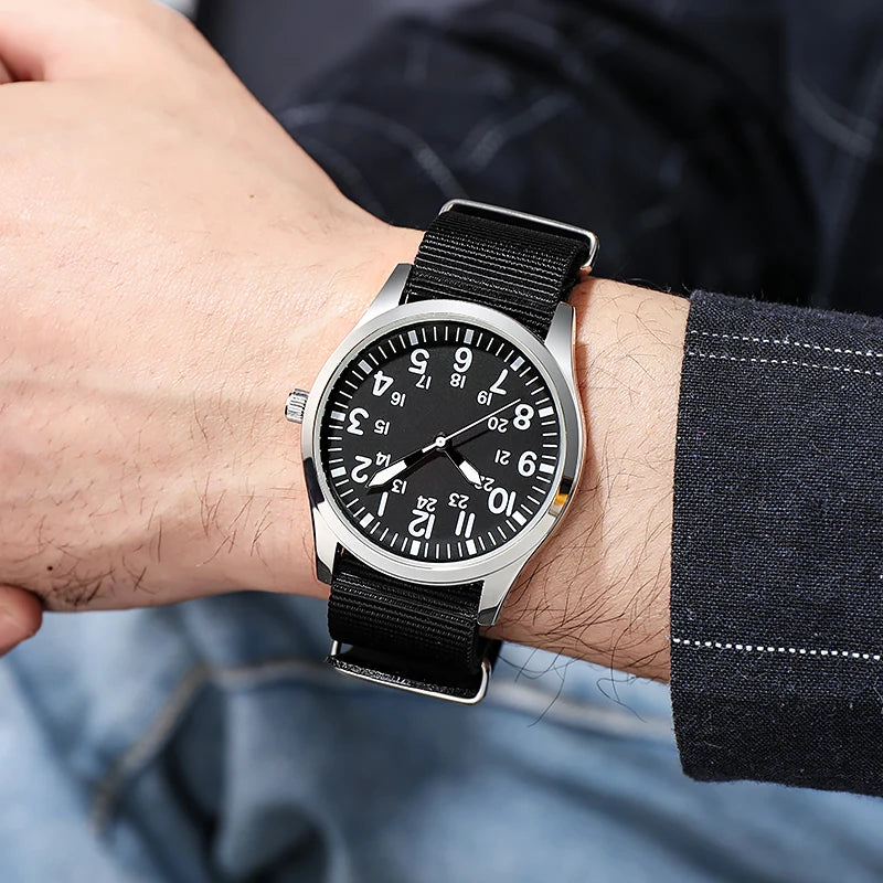 Field Watch with Steel Band, Easy Reading, Japan Movement