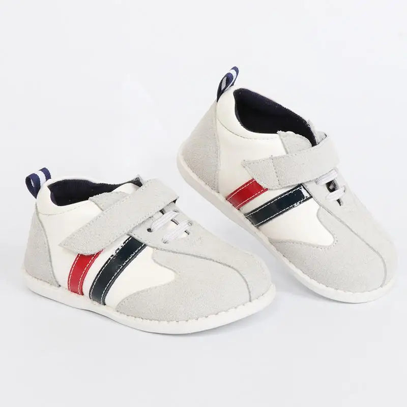 TipsieToes Manufacturer Stock Low Price Real Leather White School Casual Flat Sneaker for Little Boy Girl Kids Teenagers2022
