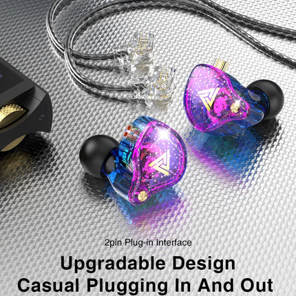 QKZ AK6 Pro Earphone Detachable Wired Headphones with Mic Noice Cancelling Headset Gamer Musician Monitor Earbuds For Xiaomi