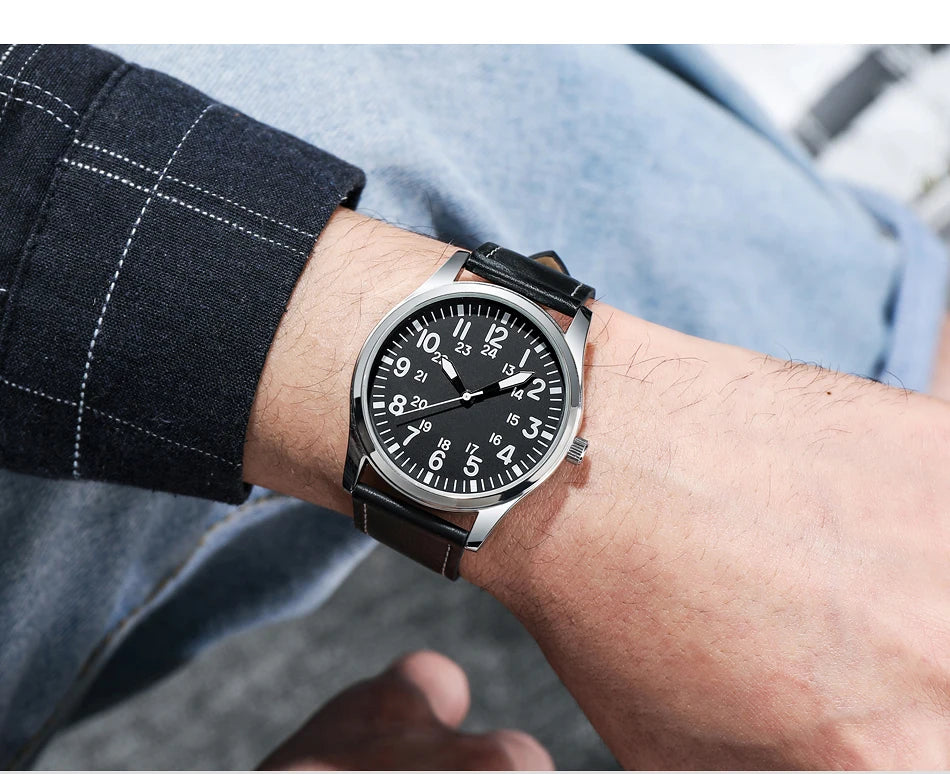 Field Watch with Steel Band, Easy Reading, Japan Movement