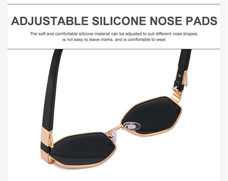 Sexy Small Frame Hexagon, Sunglasses Women With Chain 2025, Luxury Brand Designer Punk Sun Glasses For Ladies Shades Gafas De Sol