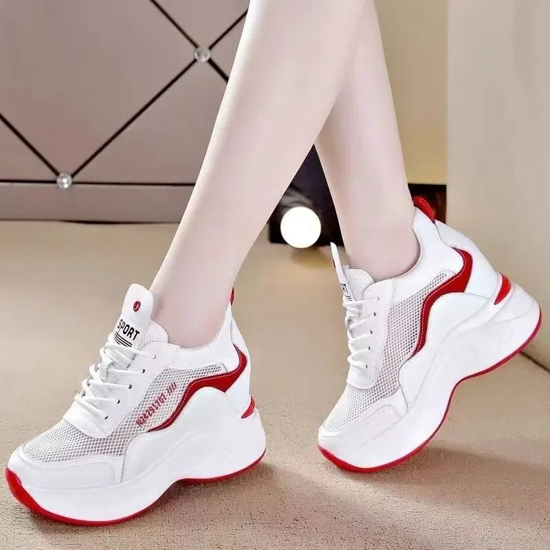 High Quality Sneakers for Ladies 2023 Sneakers Women Height Increasing 8cm Breathable Summer Sneakers for Women