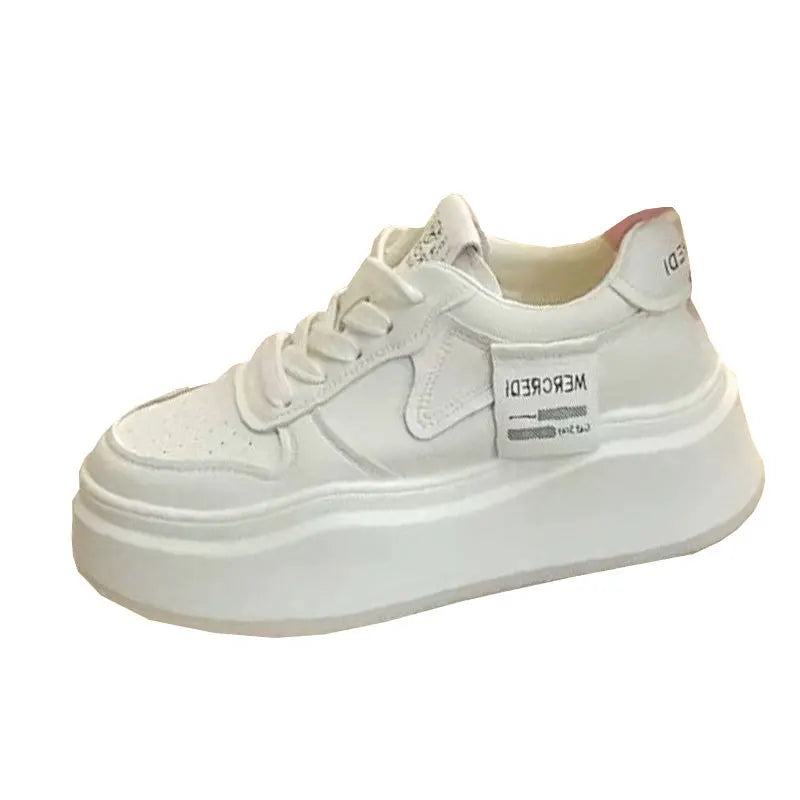 2025 Spring White Platform Sneakers