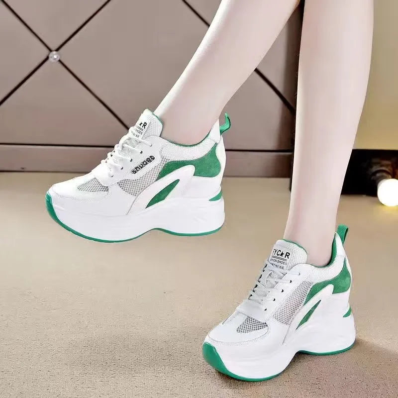 High Quality Sneakers for Ladies 2023 Sneakers Women Height Increasing 8cm Breathable Summer Sneakers for Women