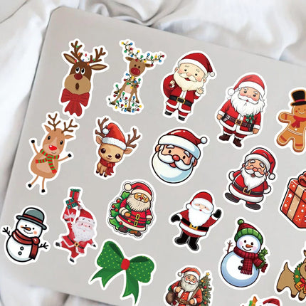 50PCS Cartoon Christmas Art, Aesthetic Stickers Pack for Kids Toy Diary, mobile, leptop sticker