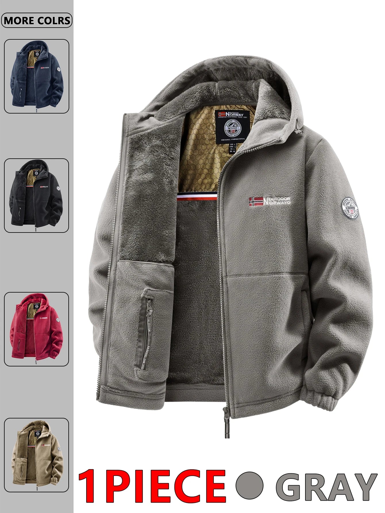 Men’s Casual Polyester Jacket – Shopping & Daily Wear, Four Seasons Outerwear