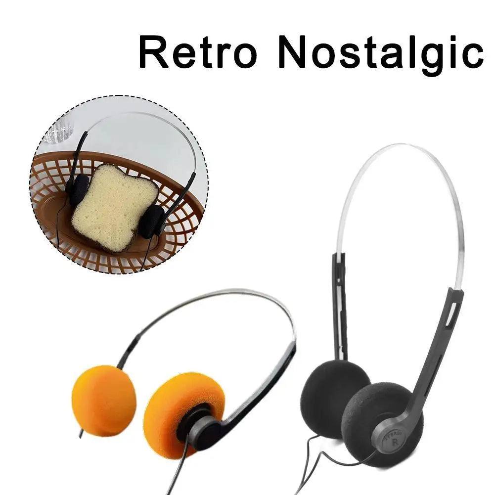 Headphone Music Mp3 Walkman, Retro Feelings Portable Wired Small, Headphones Sports Fashion Photo Props
