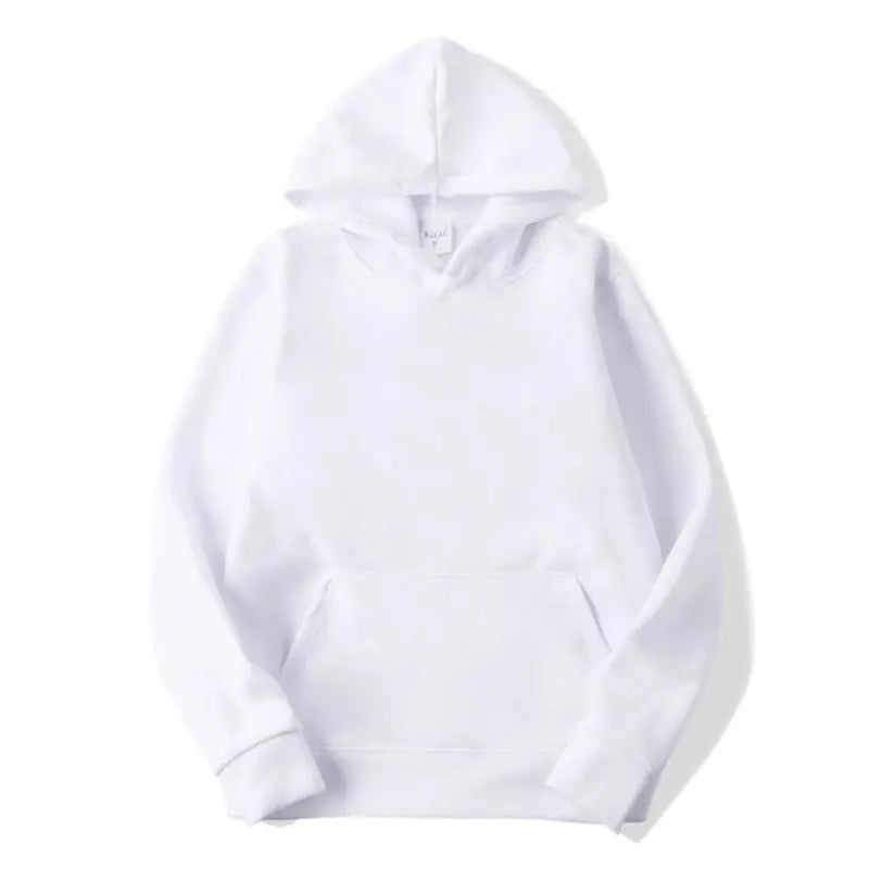 Unisex Solid-Color Hooded Sweatshirt