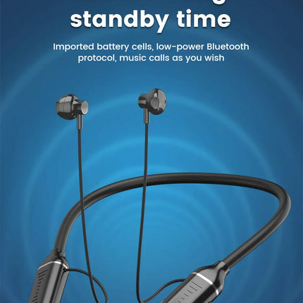 Wireless Earphones 5.3 Neckband Headphones Gaming LED Display Stereo Sports Headset Halter Waterproof Magnetic Earbuds