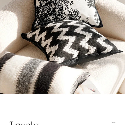 Luxury Nordic Pillow Covers Soft Fabric Modern Minimalist Design For Bed Living Room Decor Light Home Textile Accessories Clean
