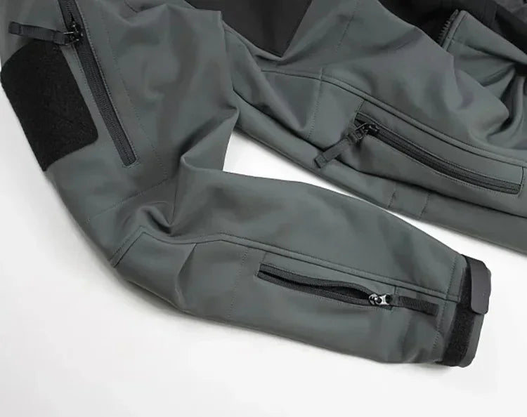 Men’s Military Patchwork Jacket – Winter Travel, Hooded Zipper Coat