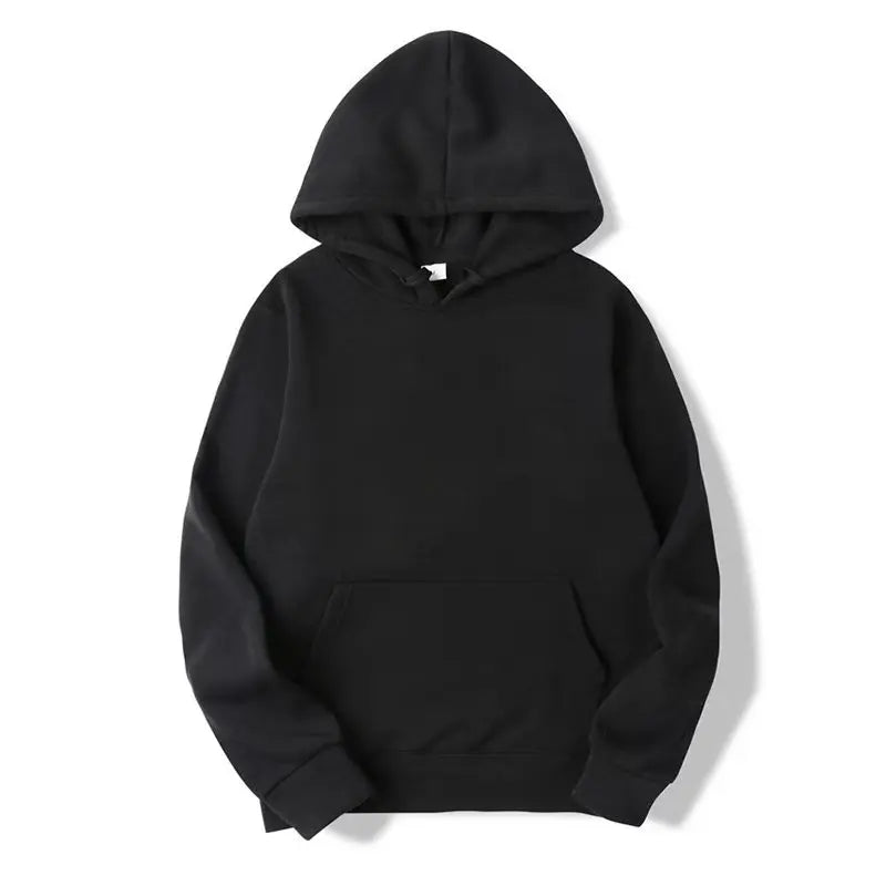 Unisex Solid-Color Hooded Sweatshirt