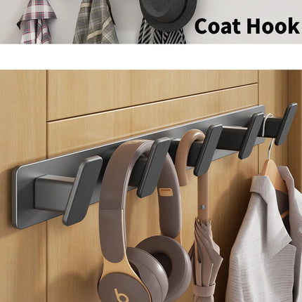 Coat Hook Wall Rack Hanger - Black Coat Rack with 5 Hooks Wall Hooks for Hanging  Hat Key Bag Towel Wall Mount Coat Rack