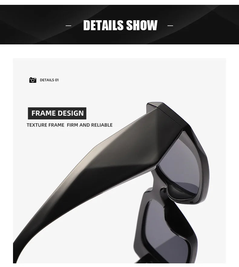 2024 New Sunglasses for Men Women Trendy Sun Glasses Goggle Man Brand Designer Square Glasses Shades Female Eyewear Oculos
