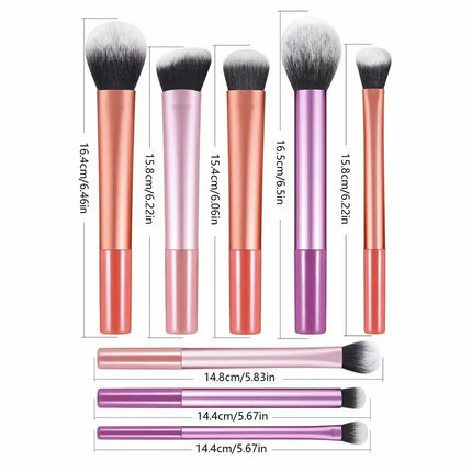 Makeup Brush Kit Soft 8pcs Synthetic Hair Make Up Brushes Foundation Blush Eyeshadow Cosmetic Makeup Tools