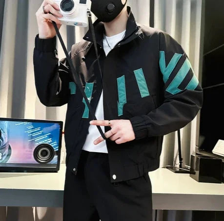 Men’s Safari Style Jacket – Autumn/Winter 2024, Stand Collar Zipper