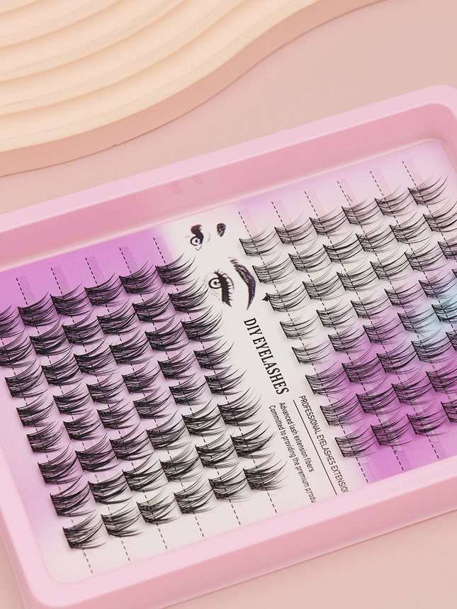 96 Cluster Mixed Natural Extension False Eyelash Party Travel Daily Work Meeting Natural False Eyelash Comfortable Wear