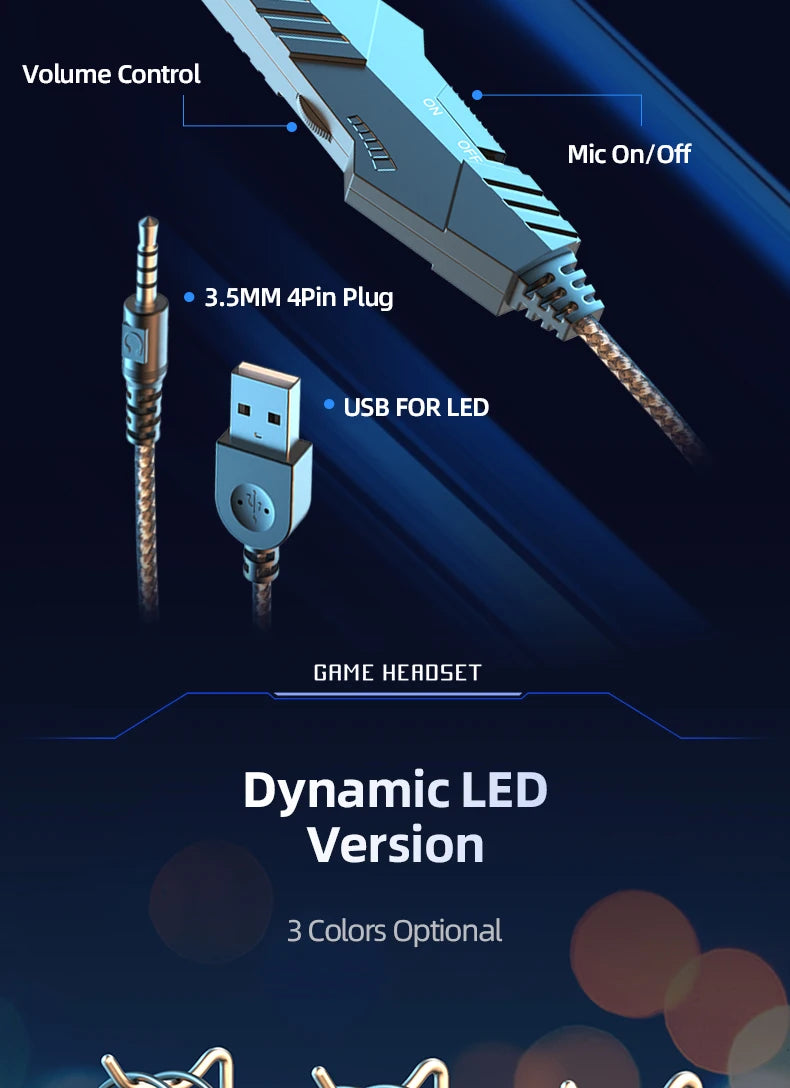 Headphones 3.5mm Wired Gaming, Headset Earphones Music For PS4, Play Station 4 Game PC Chat, computer With Microphone