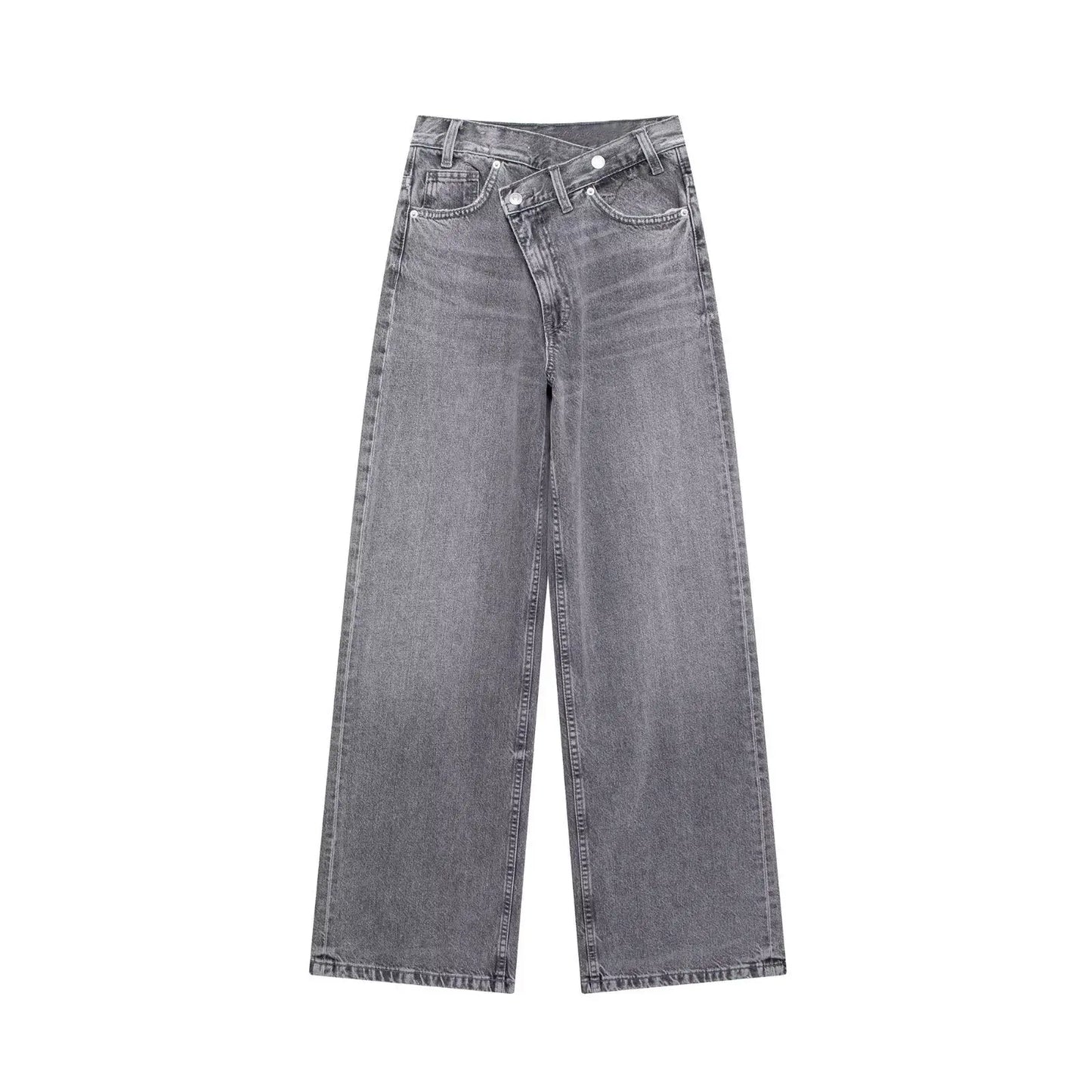 Women’s Wide Leg Jeans, High Waist Casual Denim