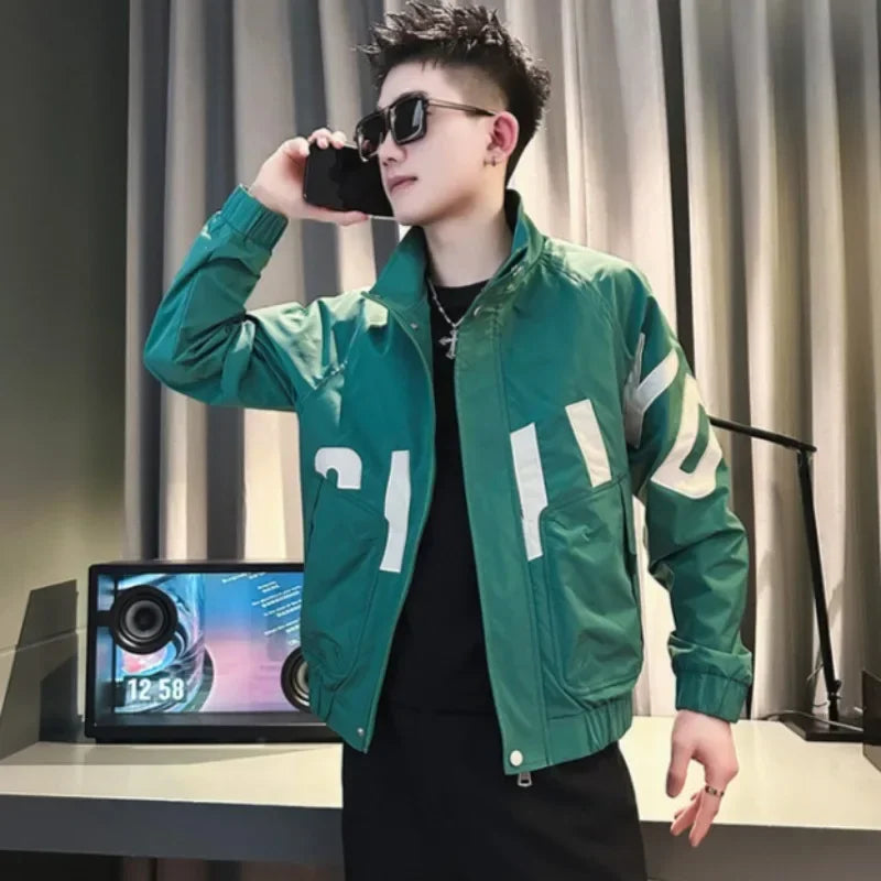 Men’s Safari Style Jacket – Autumn/Winter 2024, Stand Collar Zipper