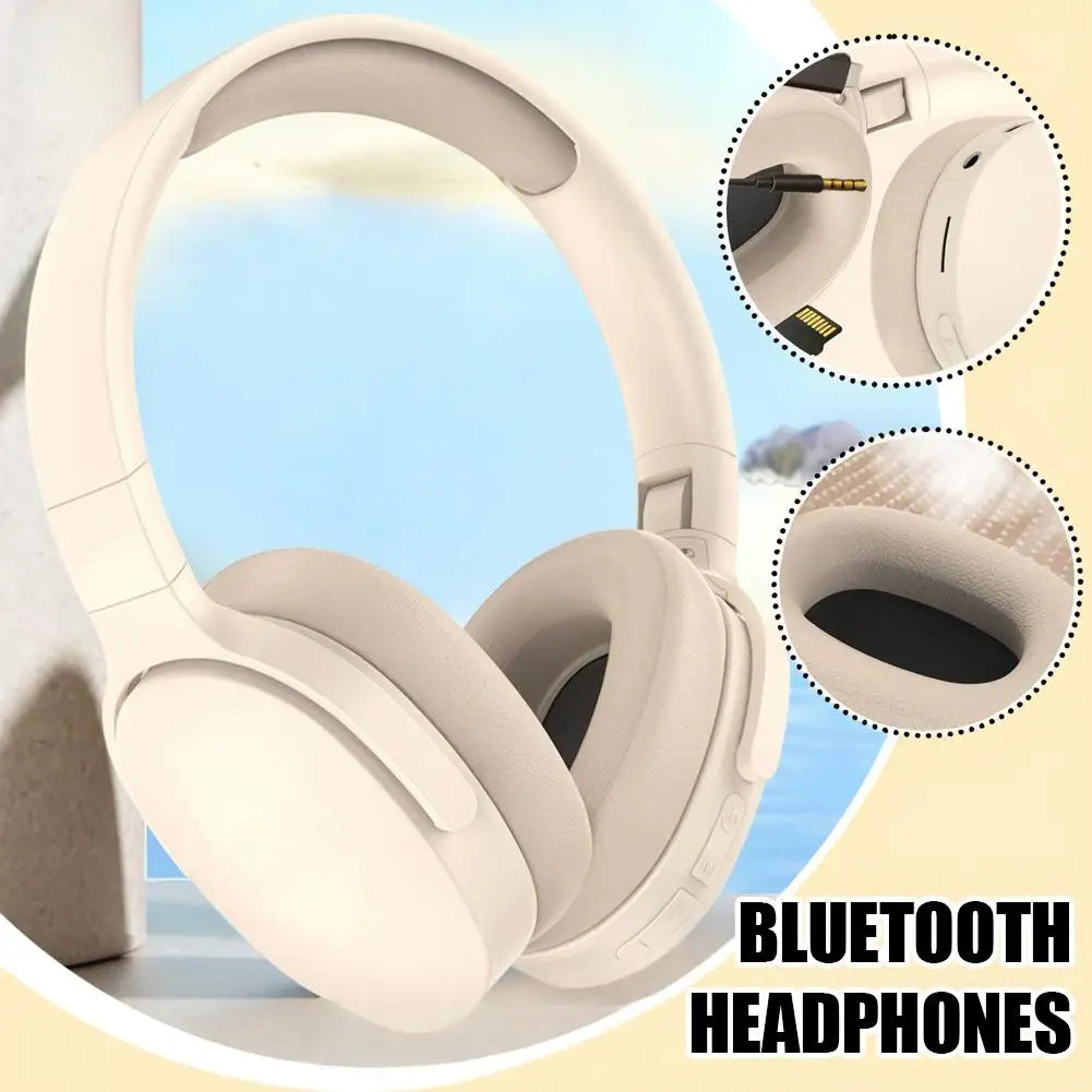 Head-mounted Wireless Bluetooth Headphones Wireless Comfort Heavy Bass Earphones Stereo Sport Gaming Long Battery Earphones