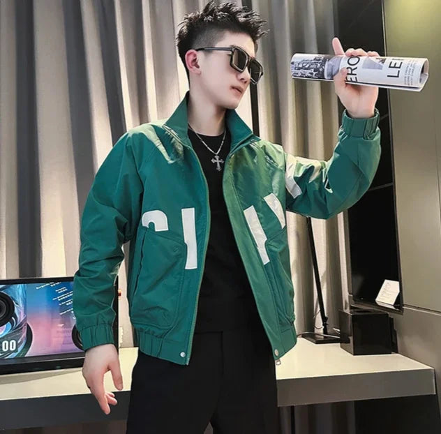 Men’s Safari Style Jacket – Autumn/Winter 2024, Stand Collar Zipper