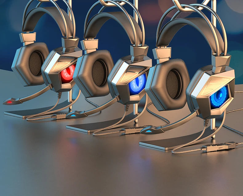 Headphones 3.5mm Wired Gaming, Headset Earphones Music For PS4, Play Station 4 Game PC Chat, computer With Microphone