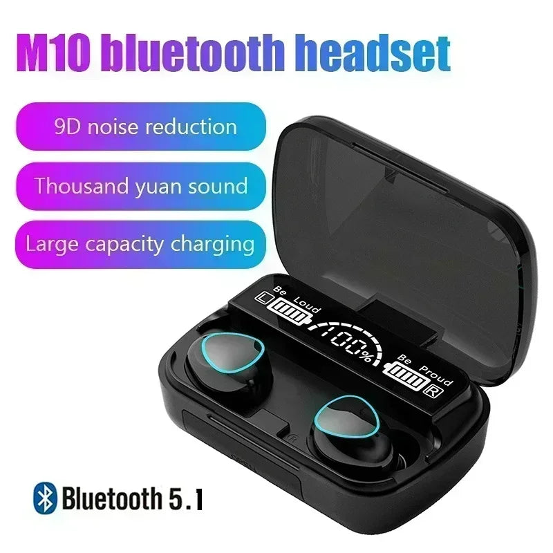Wireless Bluetooth Headphones, Handfree Dispay Bluetooth Earphones, HiFi Stereo Music, Wireless Earbuds, Waterproof, Gaming Headset