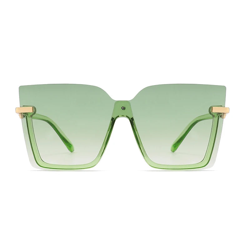 Women Men Sun Glasses, Streetwear Large Frame Eyewear, GogglesHollow Out Square One-piece Sunglasses, Women MenGlasses