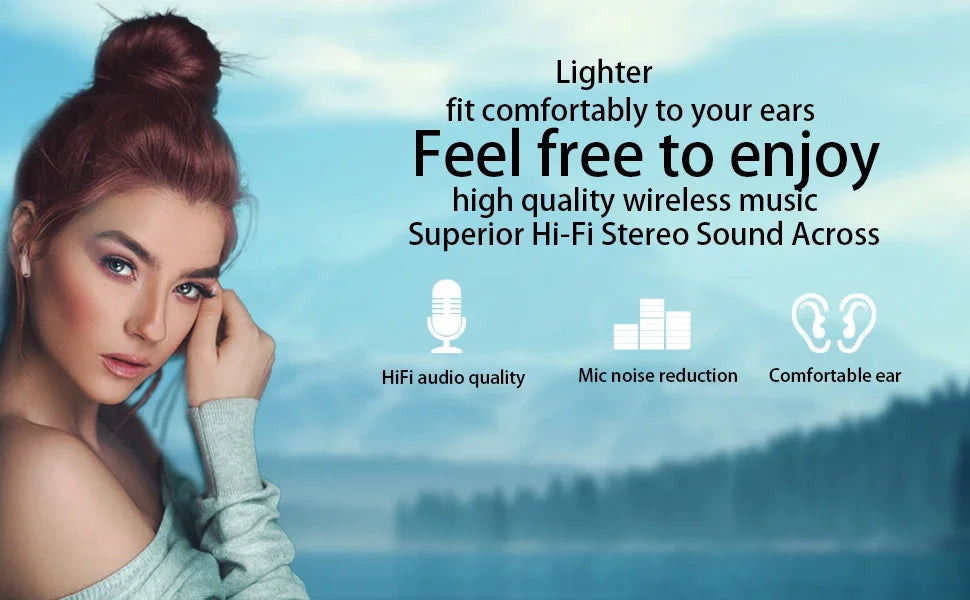 Original New True Wireless, bluetooth Earphones HiFi stereo, earbuds low latency headset for, Workout Running Sports gaming