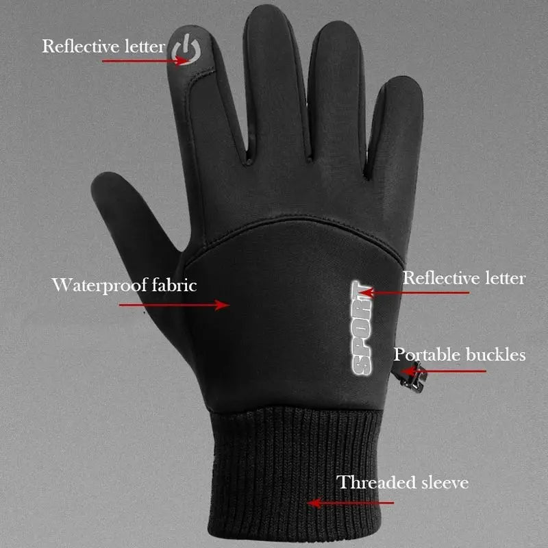 Men & Women Touch Screen Winter Gloves – Warm Water-Resistant Windproof Thermal Gloves