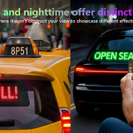 LED Matrix Pixel Panel, Scrolling Bright Advertising LED Signs, Flexible USB 5V LED Car Sign Bluetooth App Control