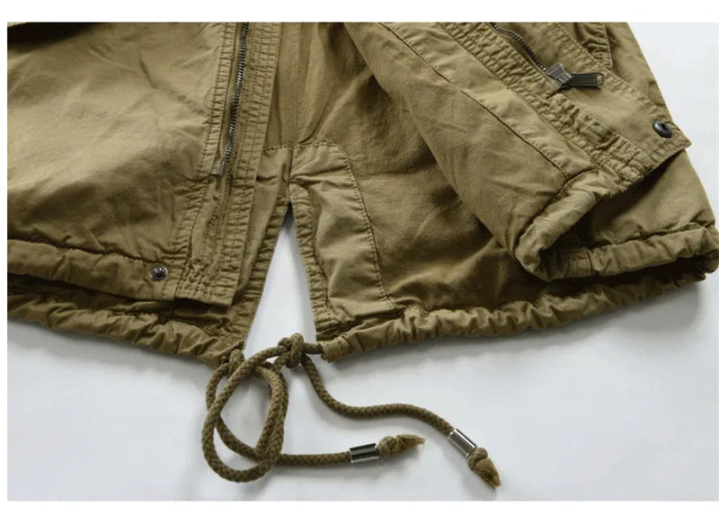 Men’s Casual Cotton Jacket – Daily Spring & Autumn Outerwear with Zipper and Turn-Down Collar