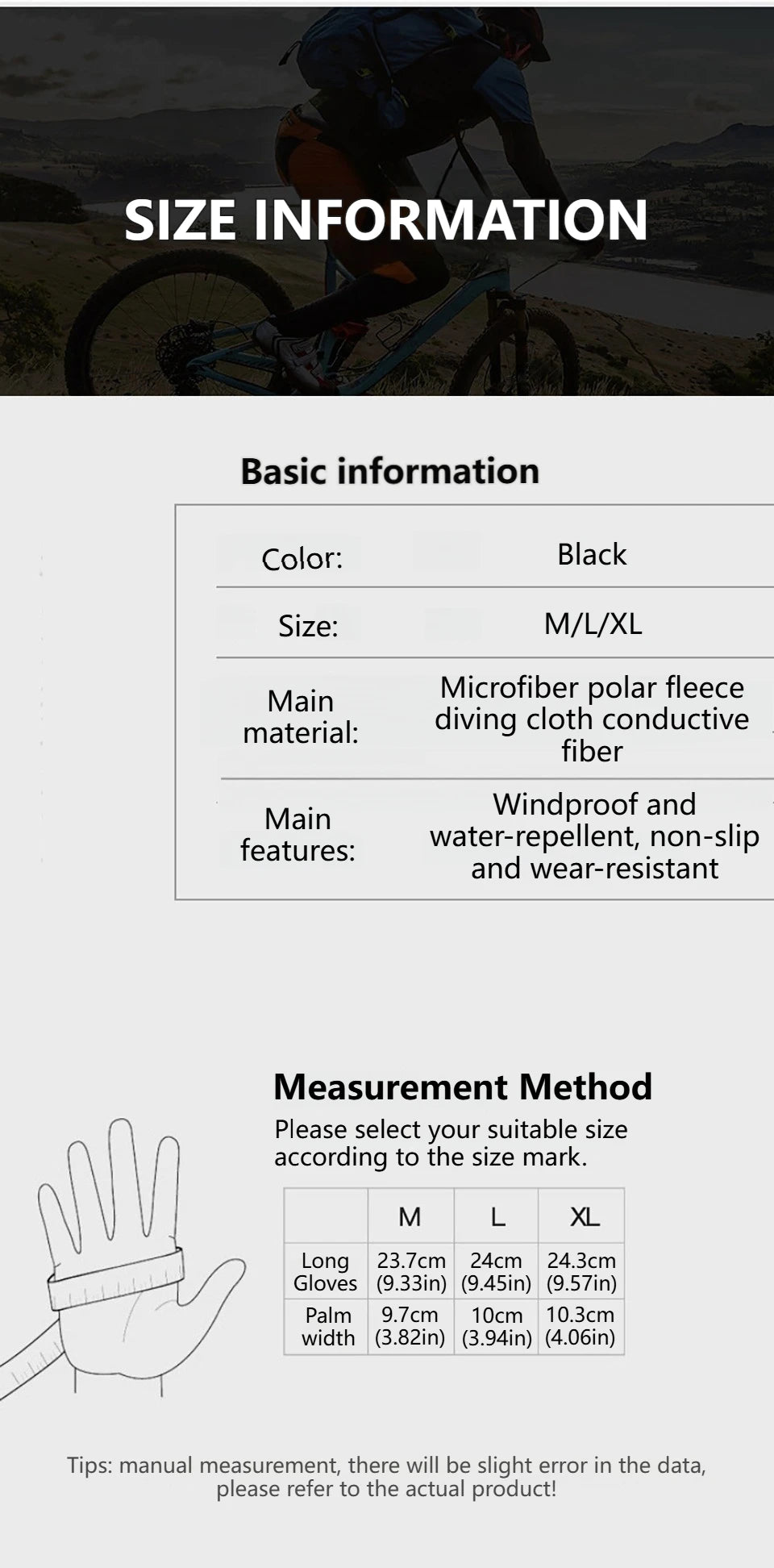 Men’s Waterproof Windproof Winter Touch Screen Gloves