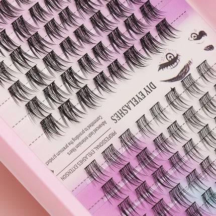 96 Cluster Mixed Natural Extension False Eyelash Party Travel Daily Work Meeting Natural False Eyelash Comfortable Wear