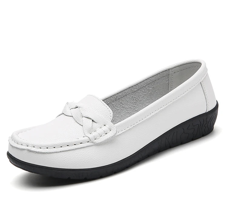 Women’s 2025 Loafers – Slip-On PU Flats, Comfortable Casual Shoes