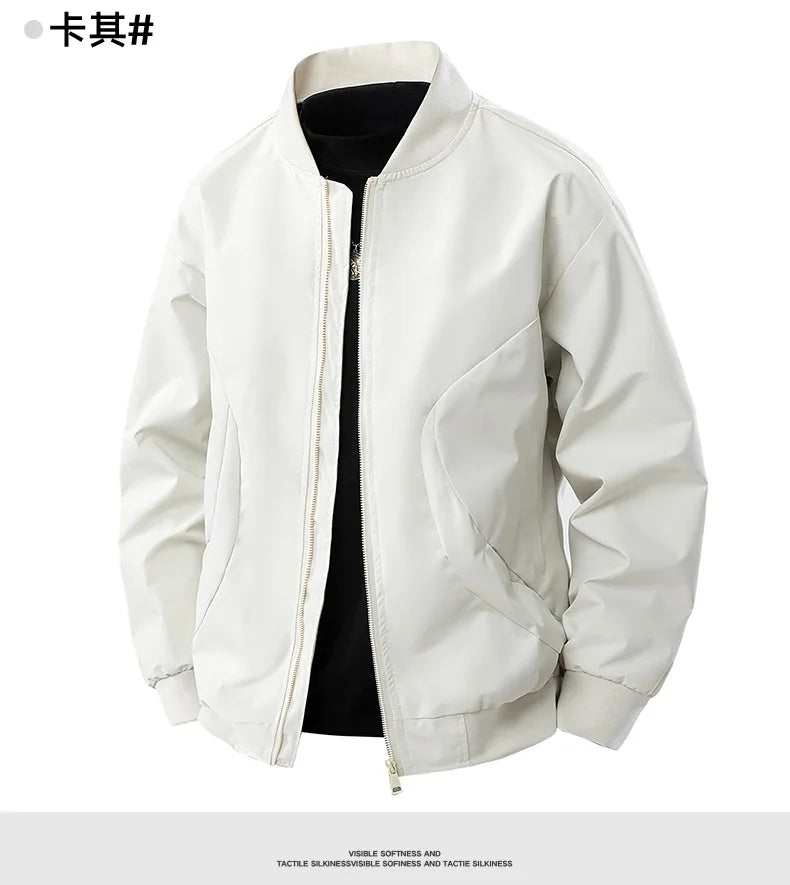 Men’s Casual Autumn & Winter Jacket – Zipper Coat with Pockets