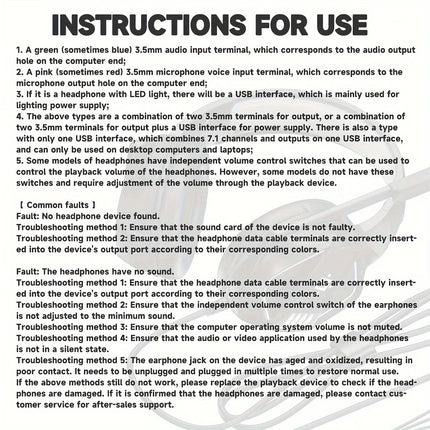 7260 Wired Headphones with Microphone，Suitable for work meetings、Study Recording、Entertainment Games，Compatible：PS4/PS5/Xbox One