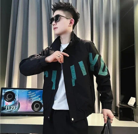 Men’s Safari Style Jacket – Autumn/Winter 2024, Stand Collar Zipper