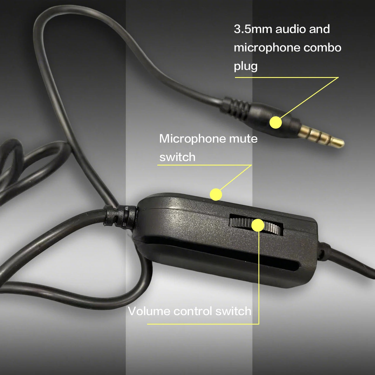 7260 Wired Headphones with, Microphone，Suitable for work, meetings、Study Recording、Entertainment Games，Compatible：PS4/PS5/Xbox One