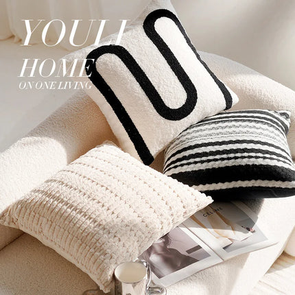 Luxury Nordic Pillow Covers Soft Fabric Modern Minimalist Design For Bed Living Room Decor Light Home Textile Accessories Clean