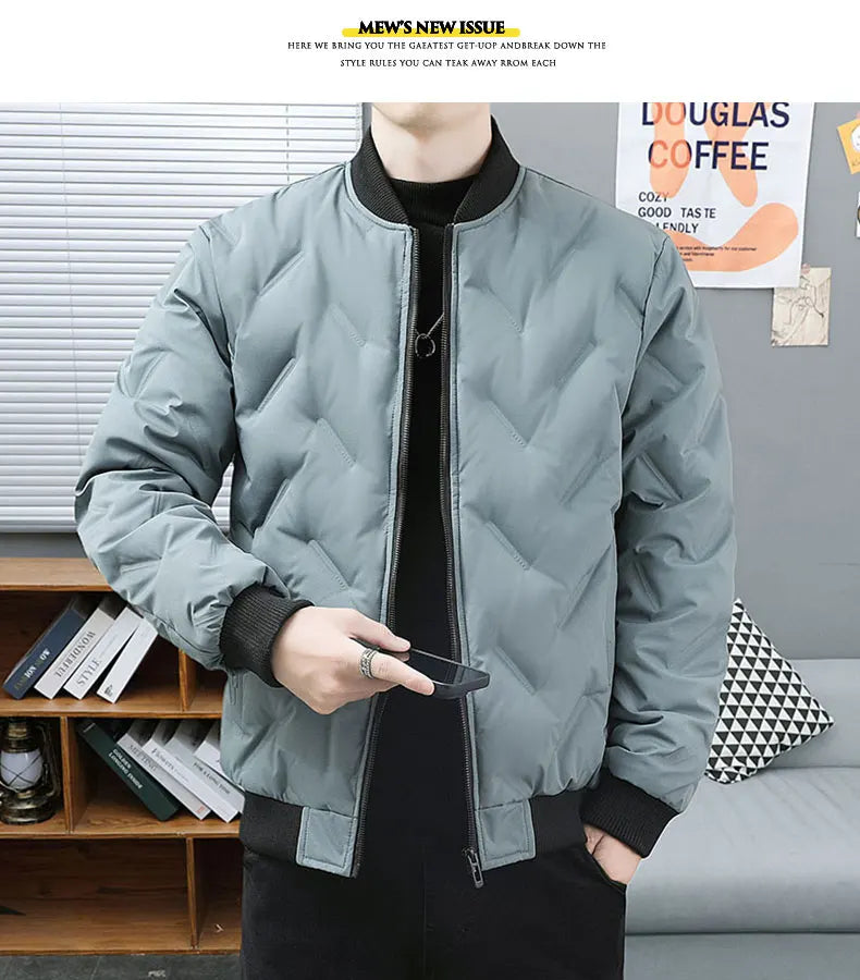 Velvique Men’s Casual Polyester Jacket – Autumn & Winter Outerwear for Trips