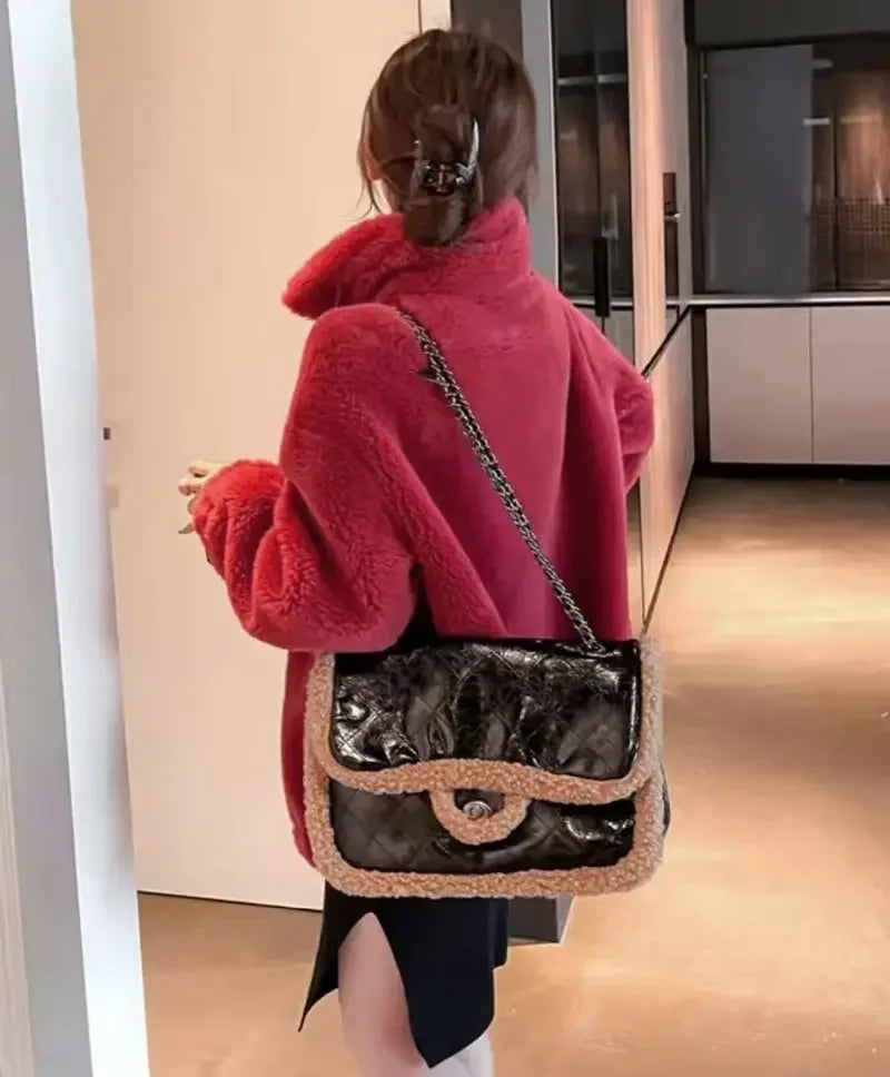 Women’s Casual Jacket – Autumn/Winter 2024, Stand Collar Zipper Coat