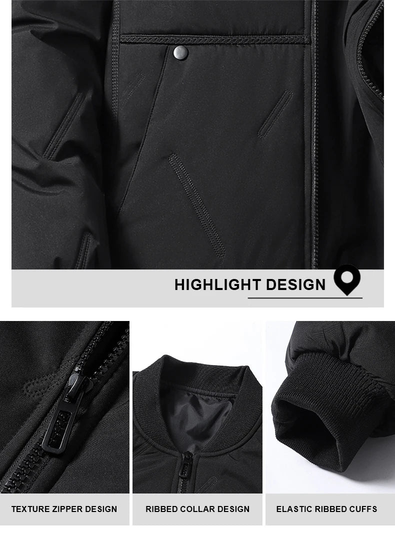 Men’s Casual Polyester Jacket – Daily Autumn & Winter Outerwear with Zipper