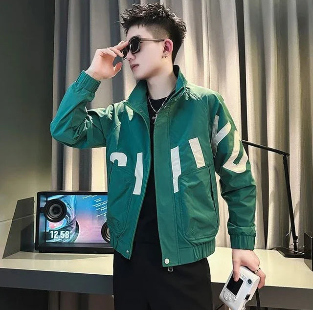 Men’s Safari Style Jacket – Autumn/Winter 2024, Stand Collar Zipper