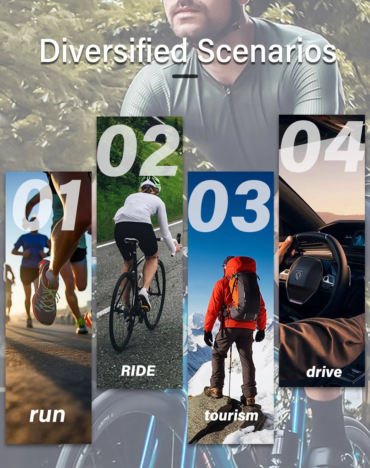 Outdoor Sport Sunglasses for Men Women, Fashion Hiking Cycling Sun Glasses, Goggles Male Shades Anti Glare Mirror UV400