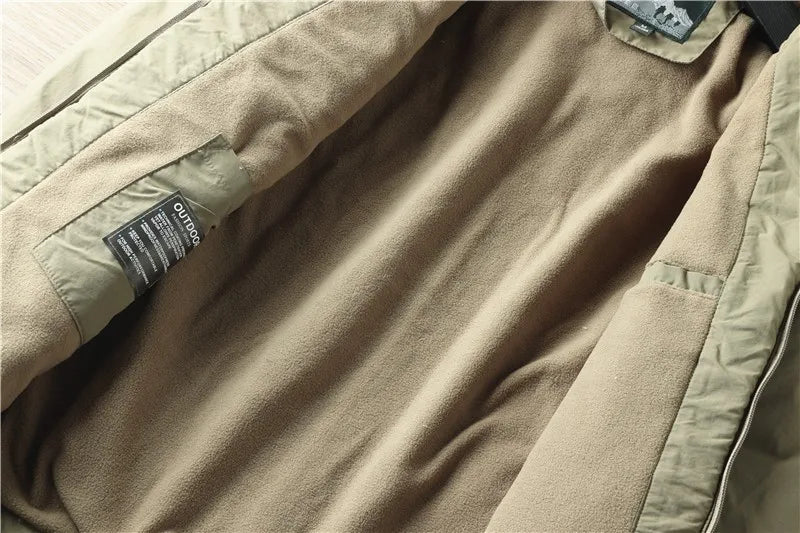 GOYN Men’s Fleece-Lined Casual Jacket – Autumn & Winter Outerwear with Detachable Hood